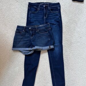 american eagle shorts and jeans